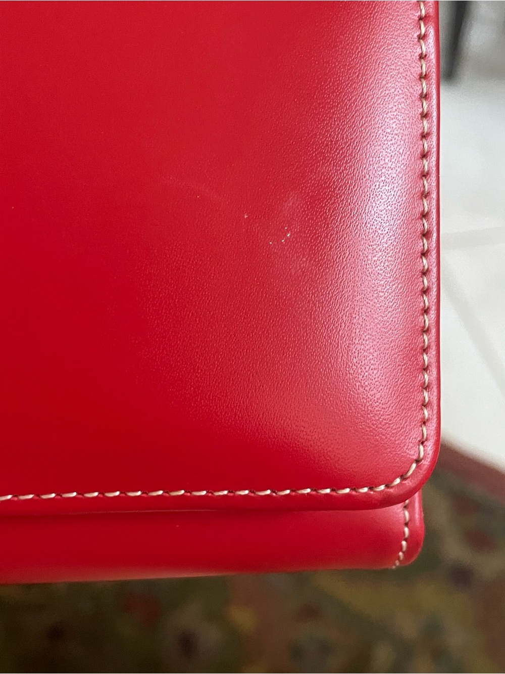 Dooney & Bourke Bright Red Leather Flap Wallet - Picture 11 of 15